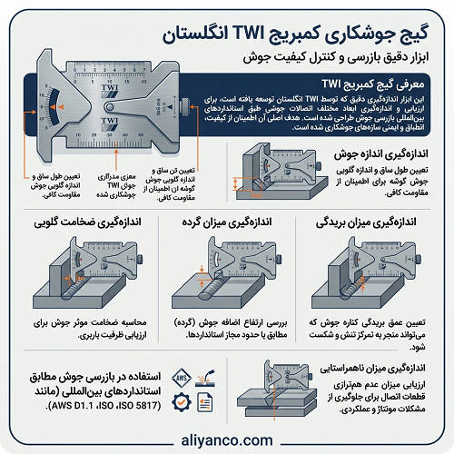 گیج جوشکاری کمبریج twi انگلستان
