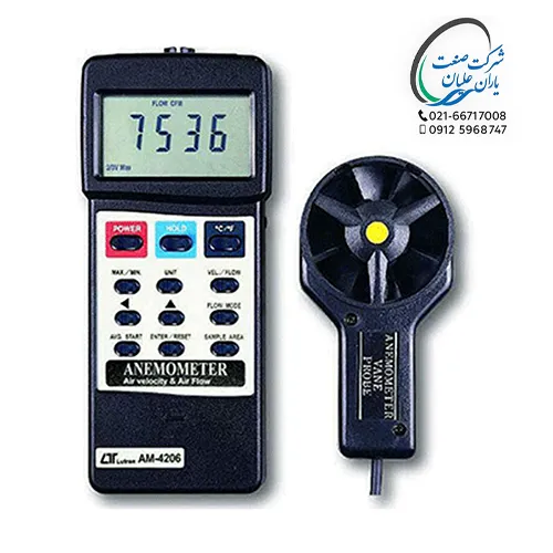 سرعت سنج باد/ترمومتر/فلومتر مدل AM-4206 برند لوترون