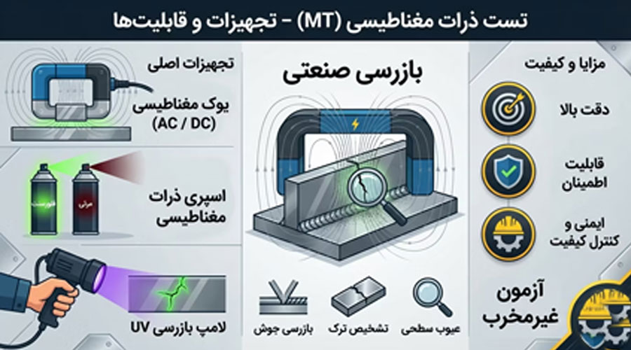 تجهیزات تست ذرات مغناطیسی (MT)