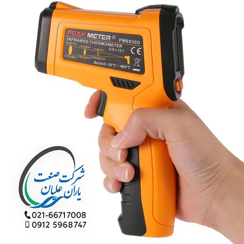 ترمومتر لیزری 50-/800 نقطه شبنم K TYPE مدل PM6530D