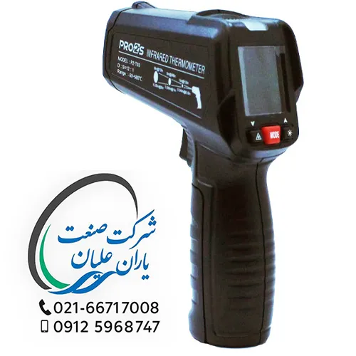 ترمومتر لیزری صفحه رنگی 580 درجه مدل P2-T03