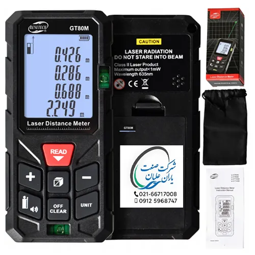 متر لیزری 80 متری GT80M بنیتک (BENETECH)