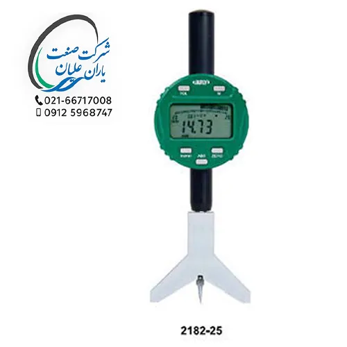 عمق‌سنج دیجیتال شیار خار ۲۵.۴ میلی‌متر مدل 2182-25 اینسایز (INSIZE)