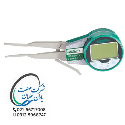 کولیس داخل‌سنج دیجیتال ۵ تا ۲۵ میلی‌متر مدل ۲۱۲۱-۲۵ اینسایز (INSIZE)