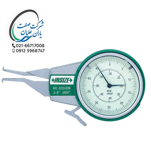 کولیس داخل سنج ساعتی ۱.۶ تا ۲.۴ اینچ مدل 2222-E24 اینسایز (INSIZE)
