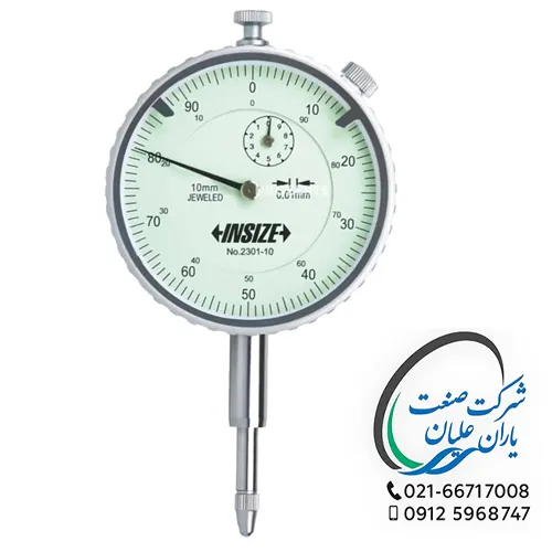 ساعت اندیکاتور پشت تخت ۱۰ میلی‌متر مدل 2301-10F اینسایز (INSIZE)